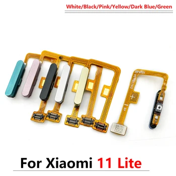 100 % Orijinal Xiaomi Mi 11 Lite Parmak İzi Sensörü Ev Dönüş Anahtarı Menü Düğmesi Flex Şerit Kablo Yedek Parçalar