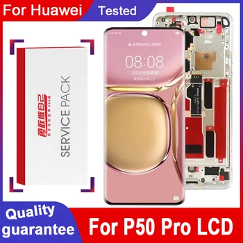 100 % Test Edilmiş Huawei P50 Pro dokunmatik LCD ekran Panel Cam ekran Digitizer Meclisi İçin Huawei P50 Pro LCD JAD-AL50 Ekran
