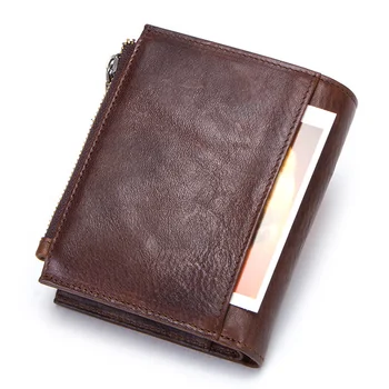 100 % ınek deri erkek cüzdanları RFID erkek portmane kısa cuzdan erkek kart sahipleri bozuk para cüzdanı cartera hombre erkek cüzdan