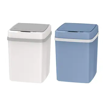 12L Otomatik çöp tenekesi Sessiz Açma ve Kapama Büyük Kapasiteli çöp konteyneri çöp tenekesi Banyo için USB Şarj Edilebilir