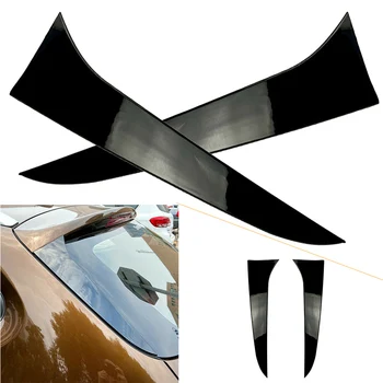 2 ADET Parlak Siyah ABS Kanat ve Kuyruk BMW için rüzgarlık X1 E84 2009 2010 2011 2012 2013 2014 2015 dış dekorasyon Araba Sticker