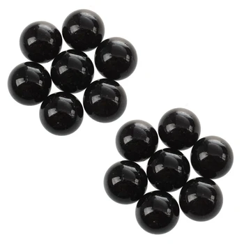 20 Adet Mermerler 16Mm Cam Mermerler Knicker Cam Topları Dekorasyon Renk Nuggets Oyuncak Siyah