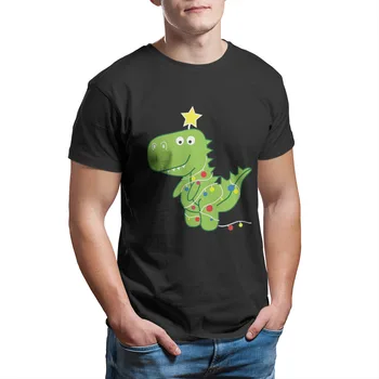 2023 Dinozor Dinosauria Hayvan Orijinal Tişörtleri Noel Ağacı Rex Kişiselleştirin erkek T Shirt Yeni Trend Giyim