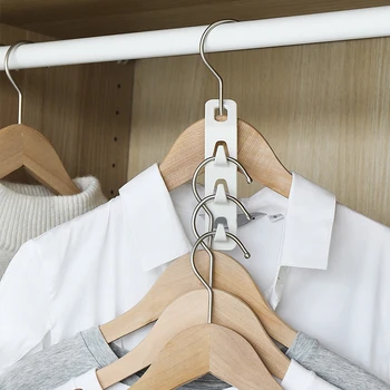 4 adet Basamaklı Elbise askılı kancalar Çok Katmanlı Plastik Dolap Organizatör Balkon Seyahat Otel