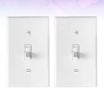 4 ADET Geçiş Anahtarı Mekanik Anahtarı Paneli Ev led ışık Duvar Anahtarı Vidalı (Beyaz)