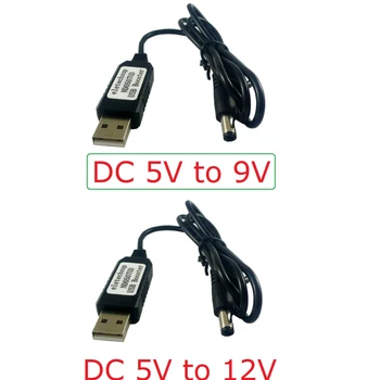 5V için 9V / 12V USB A DC 5.5*2.1 mm Boost DC-DC Dönüştürücü Gerilim Step-up Kablo Arduino UNO için MEGA2560 WIFI yönlendirici Mobil Güç