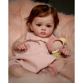 60 CM / 55 CM Reborn Bebekler Yürümeye Başlayan Kız Bebek Bitmiş El Boya Bebek 3D Cilt Çoklu Katmanlar Boyama Görünür Damarlar Oyuncaklar Kız Hediye
