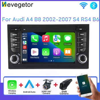 7 İnç 8 Çekirdekli Android Audi A4 B8 2002-2007 S4 RS4 B6 Stereo CarPlay Kafa Ünitesi Akıllı Sistem Wıfı DSP Hiçbir 2din DVD
