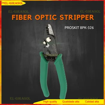 8PK-326 Proskit Kelepçe FTTH Fiber Tel Stripper Pense 8PK-326 Üç Delikli Fiber Optik Striptizci Fiber Sıyırma