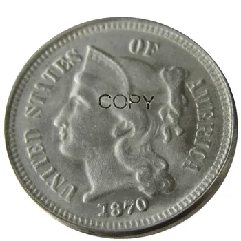 ABD 1870 Üç Cent Nikel Kopya Para
