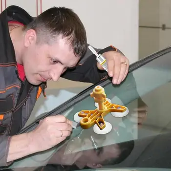 Araç ön camı tamir kiti otomobil camı Çatlak onarım tutkalı Aracı Cam Çizik Yıldız Şekilli Çatlak Cips Geri Sıvı