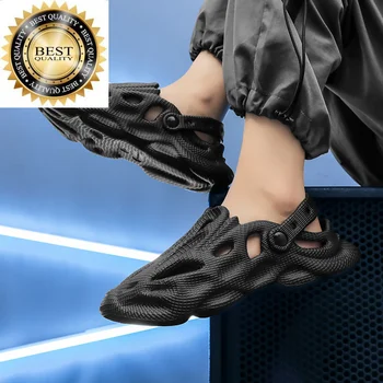 Ayakkabı Sandalet 2023 Erkekler Yaz Plaj Açık Slaytlar Platformu Katır moda terlikler Kapalı Ev Terlik