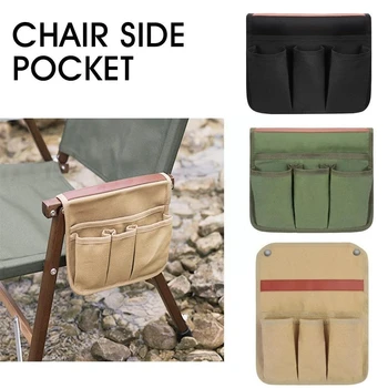 Açık Sandalye Yan Cep Taşınabilir Sandalye Kol Dayama Asılı Çanta Aşınma Direnci saklama çantası Kamp BARBEKÜ Bahçe Balıkçılık