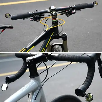 Bisiklet Yansıtıcı Aynalar, Güvenlik için daha Geniş ayarlanabilir 360 derece Dönen Bisiklet Gidon Aynaları ile Bisiklet deneyimini Geliştirir