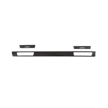 Dashboard Bardak Tutucu Dekorasyon Şeritleri Trim Çıkartmalar 3 Serisi E90 2005-2012 Araba Aksesuarları, ABS Karbon Fiber