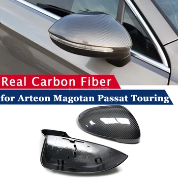 Dikiz aynası Kapağı VW ARTEON Magotan Passat Touring 2017-2023 Gerçek Karbon Fiber Yan Ayna Değiştirme Kılıf Koruyucu