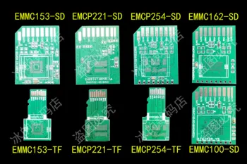 EMMC adaptör panosu EMMC153 EMCP221 EMCP254 SD TF Yazı Tipi Kitaplığı adaptör panosu