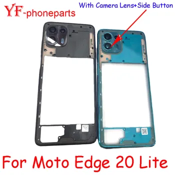 En iyi Kalite Orta Çerçeve Motorola Moto Kenar 20 Lite İçin XT2139-1 Orta Çerçeve İle Kamera Lens Konut Çerçeve Onarım Parçaları