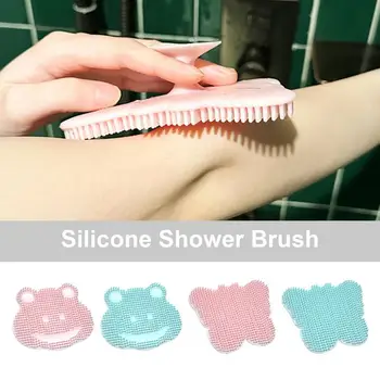 Islak ve kuru kafa derisi duş fırçası kafa temizleme yetişkin yumuşak ev banyo Scrubber pul pul dökülme silikon şampuan fırça masaj taraklar