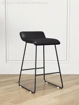 İskandinav bar sandalyesi Modern Basit yüksek tabure Aile bar sandalyesi Bar Taburesi Demir Geri Ön Büro Sandalye bar sandalyesi