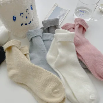 Katı Tavşan Saç Kadın Çorap Kış Kalın Sıcak Uzun Çorap Japon Kawaii Sevimli Termal Kaşmir Noel Çorap Hediyeler