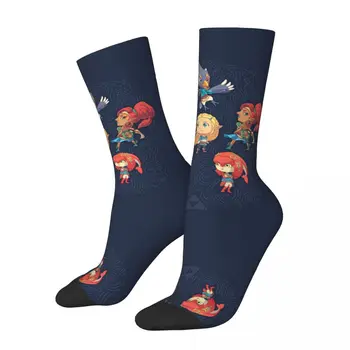 Komik Çılgın sıkıştırma Çorap Erkekler için Hip Hop Harajuku Z-Zelda Mutlu Kaliteli Desen Baskılı Erkek Ekip Çorap Rahat Hediye