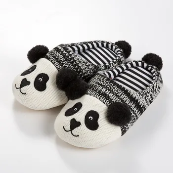 Kürk Terlik Kabarık Ayakkabı Komik Erkek Kadın kışlık terlik Panda özel terlikler Ev ev terlikleri Çocuk Kapalı penguen
