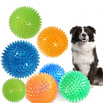Küçük Köpek Evcil çiğneme oyuncağı Molar Temizleme Diş TPR Bite Dayanıklı Kirpi Topu Köpek İnteraktif Oyun Bulmaca Oyuncaklar Evcil Hayvan Malzemeleri