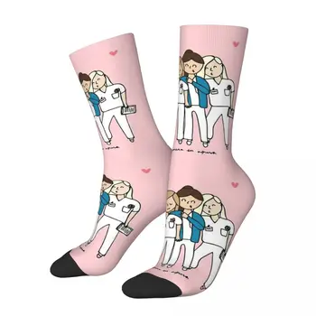Kızlar Komik Doktor Hemşire Çorap Süper Yumuşak Rahat Enfermera En Apuros Çorap Merch Orta Tüp Çorap Küçük Hediyeler