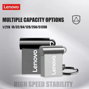 Lenovo Süper Mini usb bellek Sürücüler 256 GB Usb 3.0 Kalem Sürücü 1 TB 2 TB OTG Tipi-C 512 GB Hediye USB bellek çubuğu İçin PC / Dizüstü / Telefon