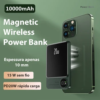 Manyetik Güç Bankası Hızlı Şarj için Magsafe Kablosuz Powerbank 10000mAh batterie externe Taşınabilir Güç Bankaları iPhone Xiaomi için
