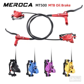 MEROCA MTB Hidrolik Frenler Bisiklet Seti disk Frenler Dağ Bisikleti İçin Çift İtme Pistonlu Kaliper Rotor 160mm Bisiklet