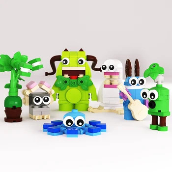 MOC Mini Sürüm Benim Şarkı Koro Yapı Taşları Set Sevimli Şarkı Canavarlar Rakamlar Tuğla DIY Oyuncak Çocuklar İçin doğum günü hediyesi