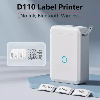 Niimbot D110 Mini Etiket Yazıcı Cep Termal Kendinden Yapışkanlı Etiket Yazıcı Taşınabilir Mobil Bluetooth Kablosuz Etiketleme Yazıcı