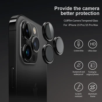 Nillkin iPhone 15 Pro Max Temperli Cam Arka Lens HD Koruyucu kamera ekran koruyucusu iPhone 15 Artı 15 Pro