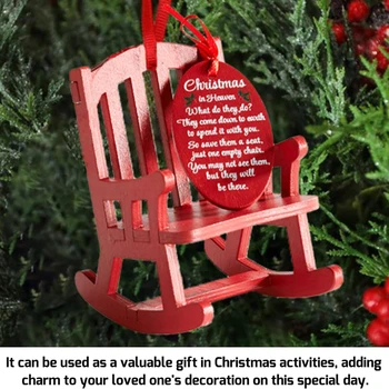 Noel Ahşap El Sanatları Küçük sallanan sandalye Hatıra Dekorasyon Bir Sandalye Etiketi Seti Noel Ağacı Kolye Sahne Dekorasyon