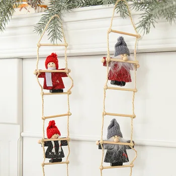Noel Ağacı Dekorasyon Tırmanma Merdiveni Noel Baba Keçe Küçük Bebek Noel Dekorasyon Hediye Sahne Düzenlemesi 2023 Yeni
