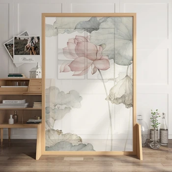 Oturma odası, yatak odası ve ev kullanımı için özelleştirilmiş yeni Çin tarzı ekran bölümü. Modern ve minimalist giriş, Zen