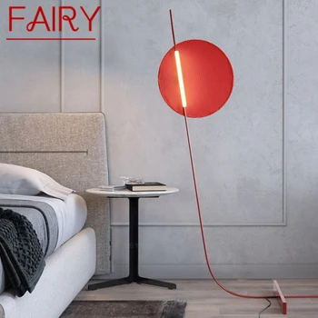 PERİ iskandinav kırmızı zemin lambası moda Modern aile oturma odası yatak odası yaratıcılık LED dekoratif ayakta ışık