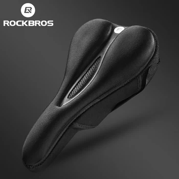 Rockbros resmi Silikon Eyer Hollow Nefes MTB bisiklet koltuğu minder örtüsü Mat Silika jel Eyer Bisiklet Parçası