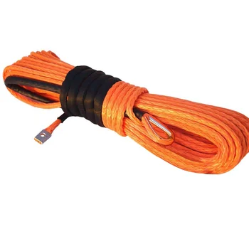 Sentetik vinç halatı, Orange1 / 4 x 50Ft Sentetik vinç halatı Hattı Kablosu ATV UTV SUV Kamyon Tekne Vinç
