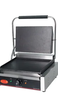 Tek kafa elektrikli ısıtma basın plakası ızgara fırın elektrikli fırın tepsisi Panini makinesi mutfak ekipmanları