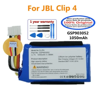 Yeni 100 % Orijinal Hoparlör Pil JBL Clip 4 İçin Clip4 GSP903052 1050mAh Özel Baskı Bluetooth Ses Bateria Batteri Pil