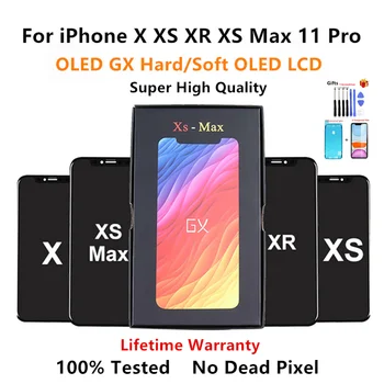 Yeni GX Sert OLED LCD iPhone X XS MAX 11 Pro Max 12 Pro Ekran Değiştirme Ekranı iPhone XR 11 12 MİNİ GX-IV Lcd Ekran