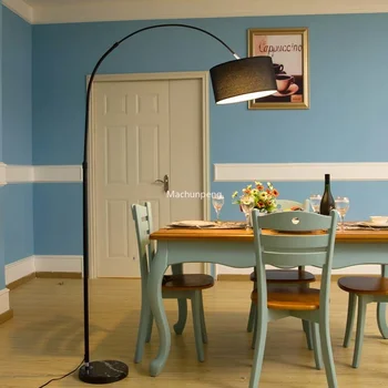 Yeni uzaktan kumanda ayakta ışık yüksekliği Retro çıkarılabilir Minimalist ayakta ışık yan masa zemin Lampe De Chevet mobilya