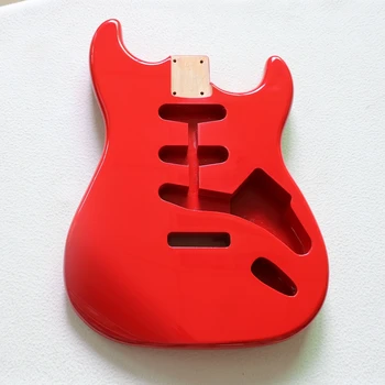Yeni ürün Strat kızılağaç vücut elektro gitar montaj DIY vücut tek yarı mamul Kızılağaç Ka Wah kırmızı ışık