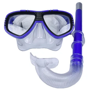 Yetişkin Dalış Gözlük Yüzme Tüplü Şnorkel Yüzmek Su Geçirmez Maske Anti-sis PC yüzme gözlükleri Şnorkel Seti Aksesuarları