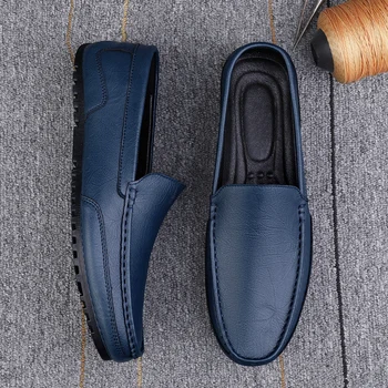 Yumuşak Düz Rahat Akın Süet Deri Erkek rahat ayakkabılar Lüks erkek mokasen ayakkabıları Ayakkabı 2023 Yaz Ayakkabı Adam Yeni Moda Tekne Ayakkabı
