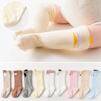 Çocuk Bebek Kız bacak ısıtıcısı Diz Yüksek Uzun Çorap Pamuk Sevimli Çorap Çocuk Giyim Toddlers için Erkek Unisex Toddler Karikatür Çorap