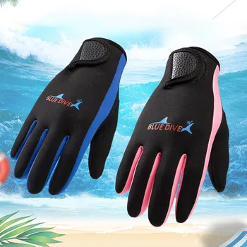 1.5 mm Neopren Yüzme tüplü dalış eldiveni Anti Kayma Soğuk geçirmez Wetsuit Eldiven Yetişkin Kadın Erkek Dalış Sörf Su Sporları